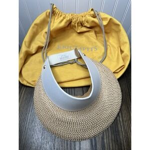 Eric Javits New York Natural Straw Squishee Champ Visor Adj 3" Brim UPF 50+